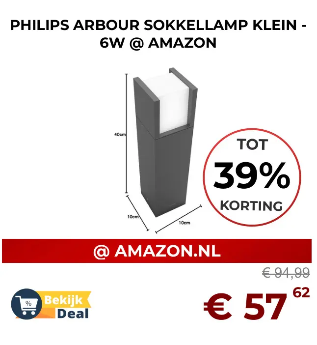 Aanbieding: Arbour sokkellamp klein