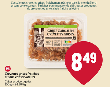 Offre: Crevettes grises fraîches et sans conservateurs