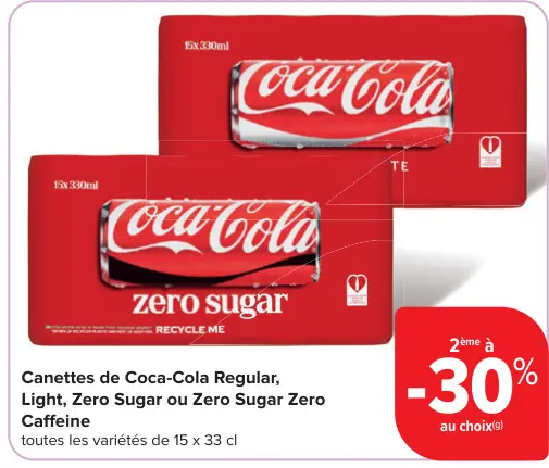 Offre: Canettes de Coca-Cola