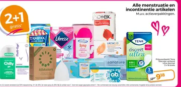 Aanbieding: Menstruatie en incontinentie artikelen