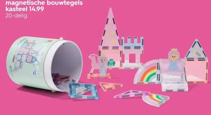 Aanbieding: magnetische bouwtegels kasteel