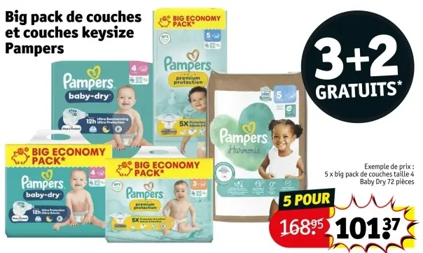 Offre: Big pack de couches et couches keysize