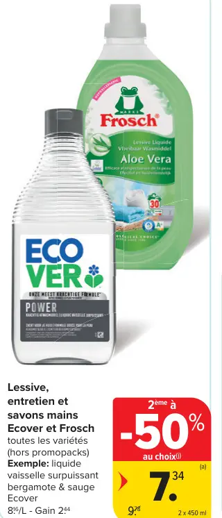 Offre: Lessive, entretien et savons mains
