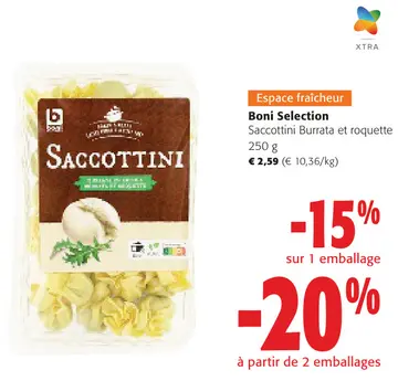 Offre: Saccottini Burrata et roquette