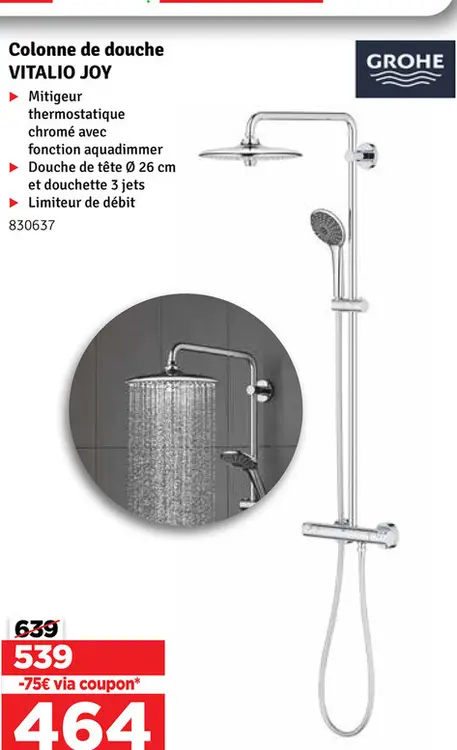 Offre: Colonne de douche VITALIO JOY