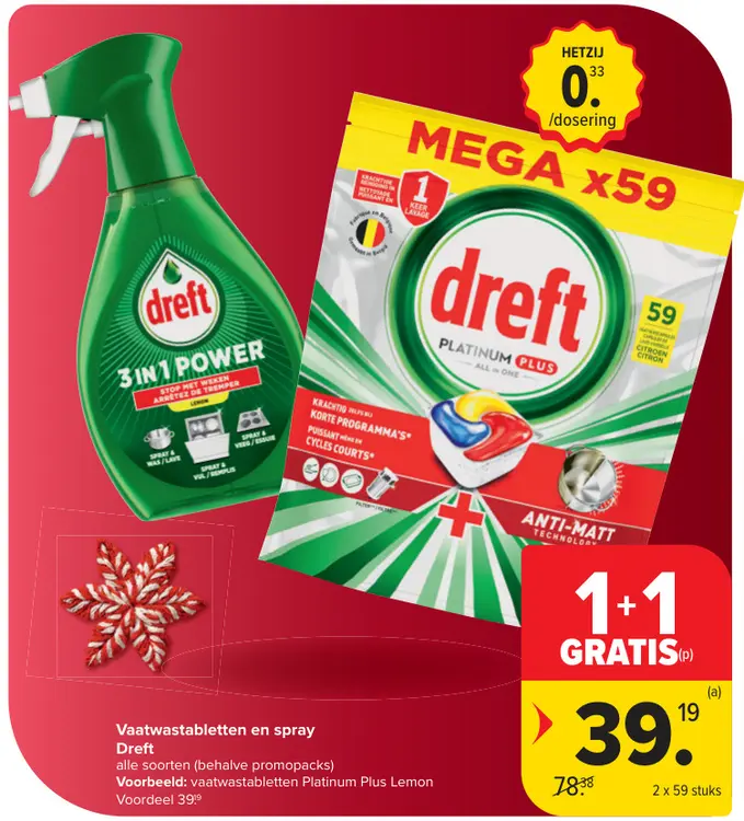 Promotie: Vaatwastabletten en spray