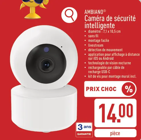 Offre: Caméra de sécurité intelligente