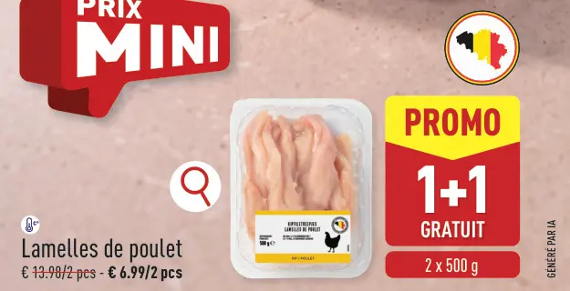 Offre: Lamelles de poulet