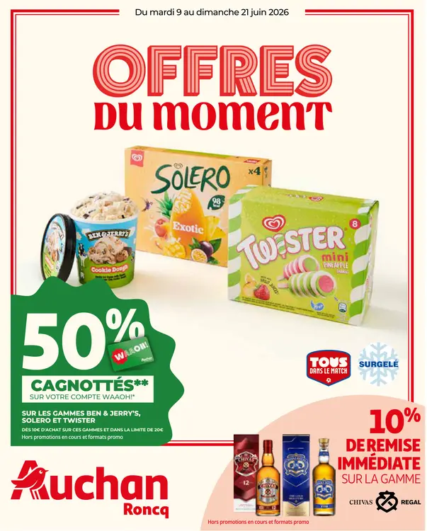 Offre: Les gammes Ben & Jerry's, Solero, Twister