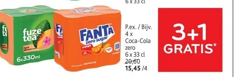 Offre: Fuze Tea / Fanta Zero Sugar / Coca-Cola Zero