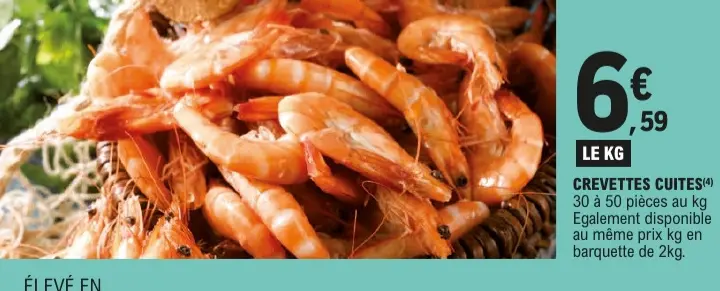Offre: Crevettes cuites