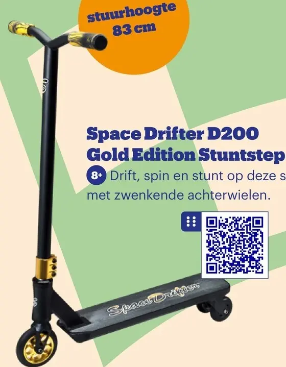 Aanbieding: Space Drifter D200 Gold Edition Stuntstep