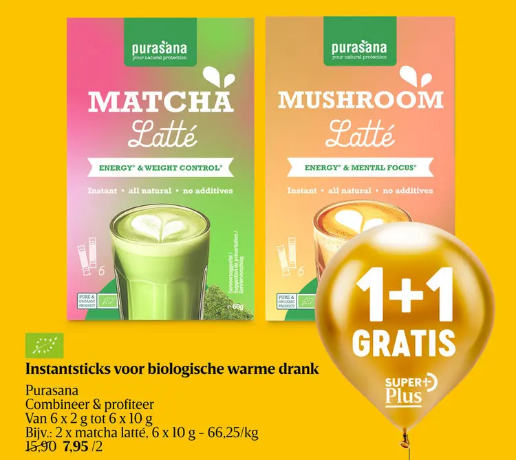 Aanbieding: Instantsticks voor biologische warme drank