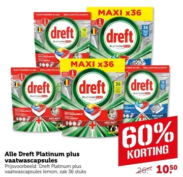 Aanbieding: Alle Dreft Platinum plus vaatwascapsules