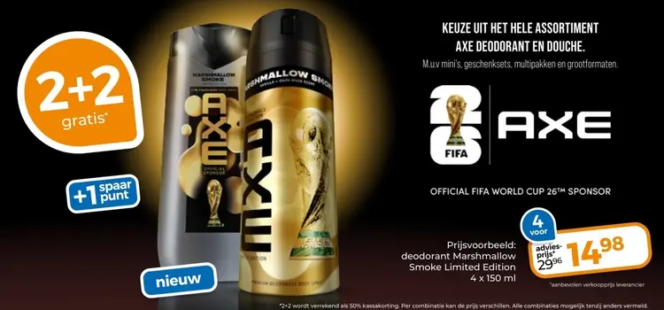 Aanbieding: Het hele assortiment deodorant en douche