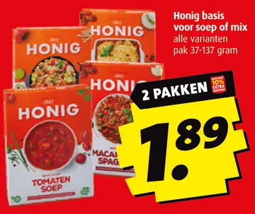 Aanbieding: Honig basis voor soep of mix alle varianten