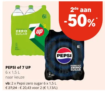 Aanbieding: PEPSI of 7 UP