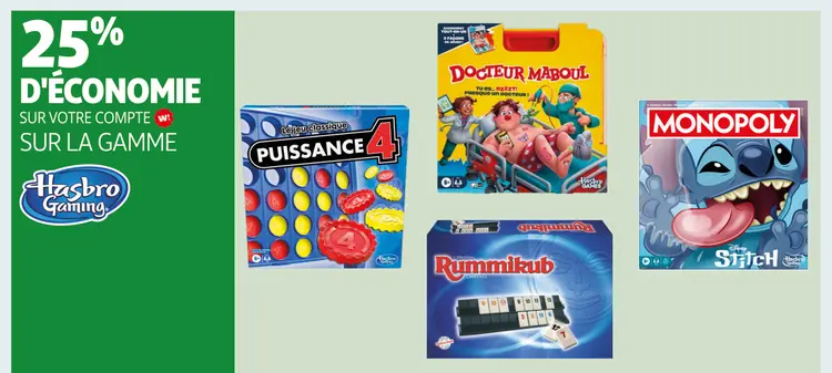 Offre: Puissance 4, Docteur Maboul, Monopoly Stitch,