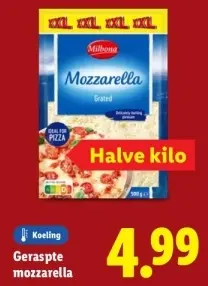 Aanbieding: Geraspte mozzarella