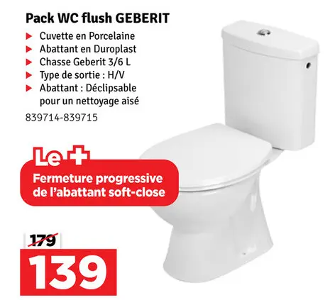 Offre: Pack WC flush