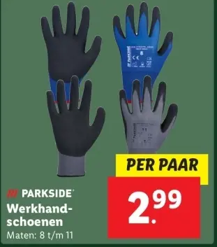 Aanbieding: Parkside Werkhandschoenen