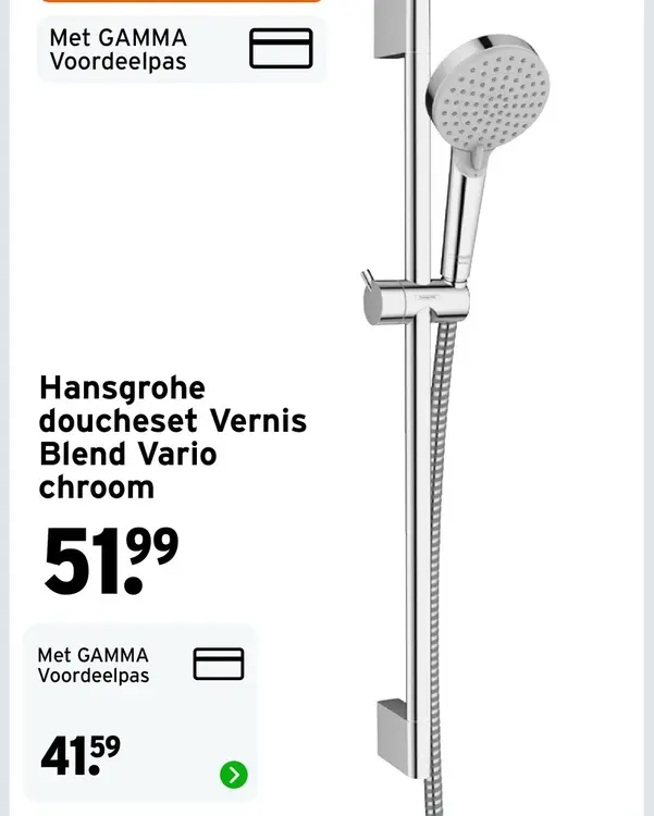 Aanbieding: Doucheset Vernis Blend Vario chroom