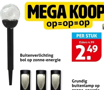Buitenverlichting bol op zonne-energie
