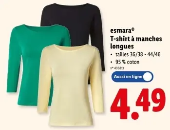 Offre: T-shirt à manches longues