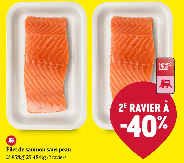 Offre: Filet de saumon sans peau