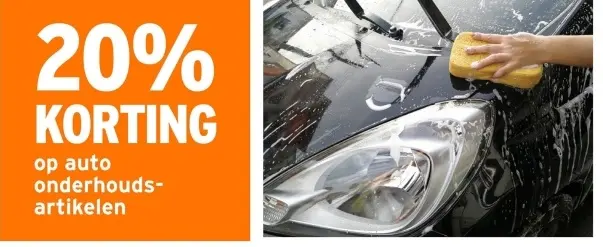 Aanbieding: 20% KORTING op auto onderhoudsartikelen