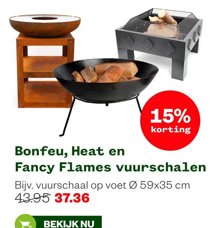 Aanbieding: Bonfeu, Heat en Fancy Flames vuurschalen