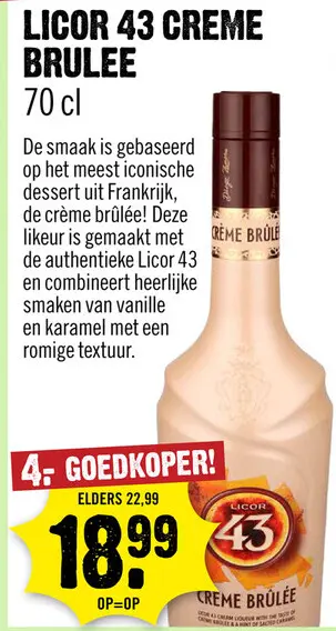 Aanbieding: Licor 43 Créme Brulee 70 cl
