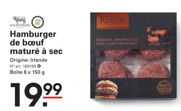 Offre: Hamburger de bœuf maturé à sec