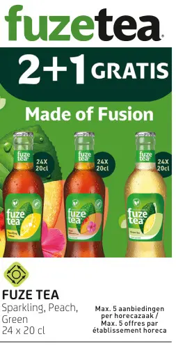 Offre: FUZE TEA Sparkling, Peach, Green