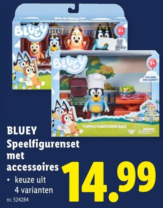 Promotie: BLUEY Speelfigurenset met accessoires