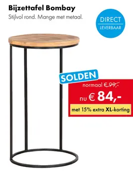 Aanbieding: Bombay bijzettafel