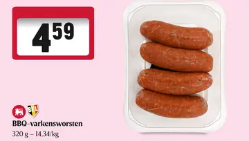 Aanbieding: BBQ-varkensworsten