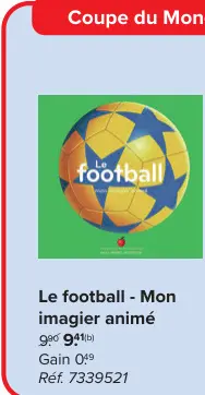 Offre: Le football - Mon imagier animé