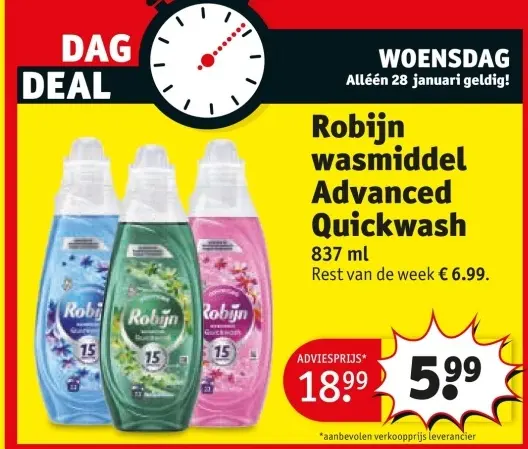 Aanbieding: wasmiddel Advanced Quickwash