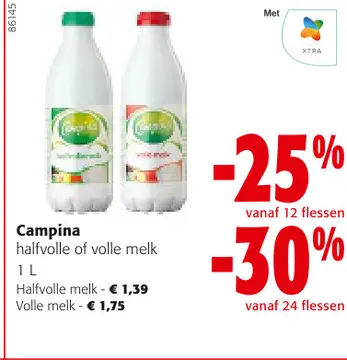 Aanbieding: Campina halfvolle of volle melk
