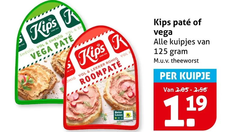 Aanbieding: Kips paté of vega