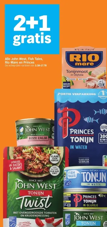 Aanbieding: John West, Fish Tales, Rio Mare en Princes