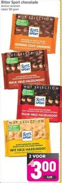Aanbieding: Ritter Sport chocolade diverse varianten