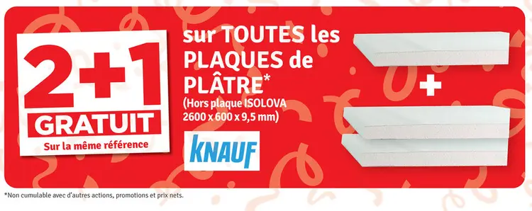 Offre: Plaques de plâtre
