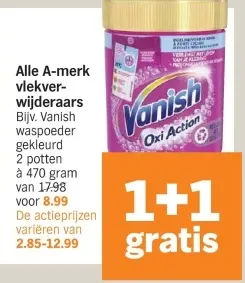 Aanbieding: Alle A-merk vlekverwijderaars