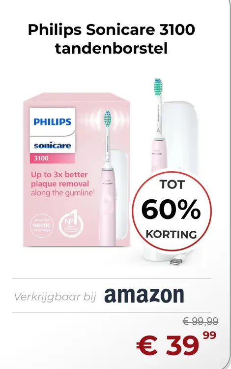Aanbieding: Philips Sonicare 3100 tandenborstel