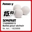 Offre: Balles pour séchoir