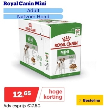 Aanbieding: Royal Canin Mini - Adult - Natvoer Hond - Pouch - 12 x 85 g