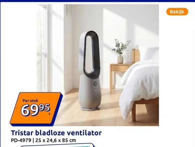 Aanbieding: Tristar bladloze ventilator