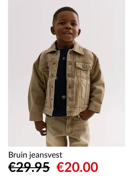 Promotie: Bruin jeansvest